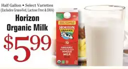 Morton Williams Horizon Organic Milk offer