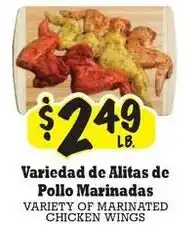 Variety of Marinated Chicken Wings