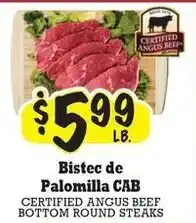 Certified Angus Beef Bottom Round Steaks