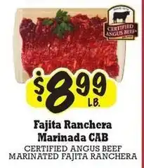 La Michoacana Fajita Ranchera Marinada CAB offer