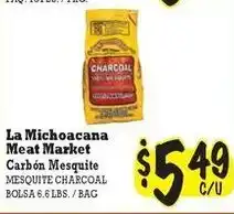 La Michoacana La Michoacana meat market carbón mesquite offer