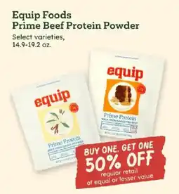 Sprouts Farmers Market Equip Foods Prime Beef Protein Powder offer