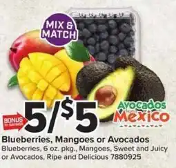 Giant Food Blueberries, Mangos or Avocados offer
