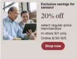 Walgreens Exclusive savings for seniors offer