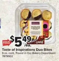 Giant Food Taste of Inspirations Duo Bites offer