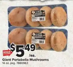 Giant Food Giant Portabella Mushrooms offer