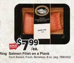 Giant Food Ring Salmon Fillet on a Plank offer