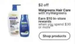 Walgreens Walgreens Hair Care offer