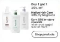Walgreens Native Hair Care offer