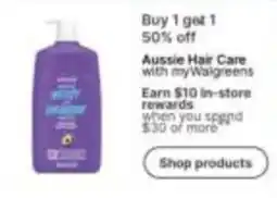 Walgreens Aussie Hair Care offer