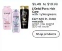 Walgreens L'Oréal Paris Hair Care offer