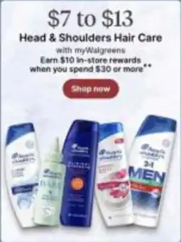 Walgreens Head & Shoulders Hair Care offer