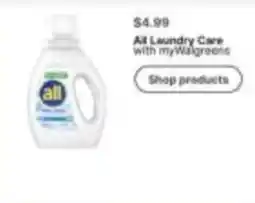 Walgreens All Laundry Care with myWalgreens offer