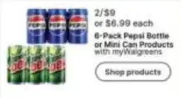 Walgreens 8-Pack Pepsi Bottle or Mini Can Products offer