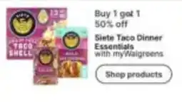 Walgreens Siete Taco Dinner Essentials offer
