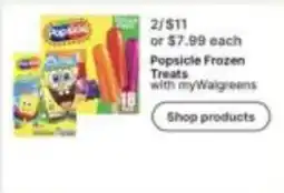 Walgreens Popsicle Frozen Treats offer