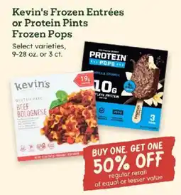 Sprouts Farmers Market Kevin's Frozen Entrées or Protein Pints offer