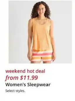 JC Penney Women's Sleepwear offer