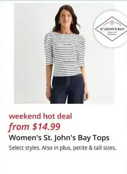 JC Penney Women's St. John's Bay Tops offer