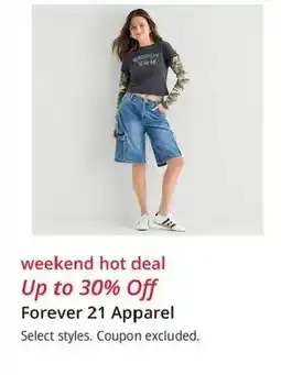 JC Penney Forever 21 Apparel offer