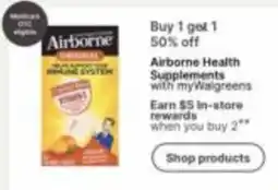 Walgreens Airborne Health Supplements offer