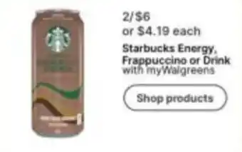 Starbucks Energy, Frappuccino or Drink
