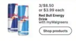 Walgreens Red Bull Energy Drink offer