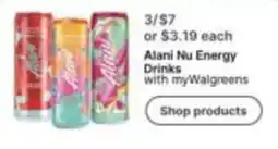 Walgreens Alani Nu Energy Drinks offer