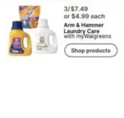 Walgreens Arm & Hammer Laundry Care offer