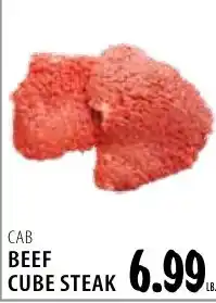 Cab beef cube steak