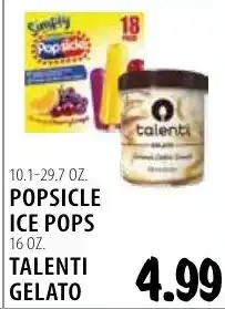 Karns Popsicle ice pops offer