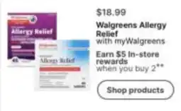 Walgreens Walgreens Allergy Relief offer