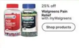 Walgreens Walgreens Pain Relief offer