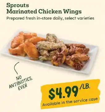 Sprouts marinated chicken wings