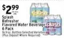 Associated Splash Refresher Flavored Water Beverage offer