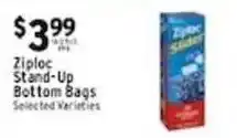 Associated Ziploc stand-up bottom bags offer