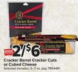Giant Food Cracker Barrel Cracker Cuts or Cubed Cheese offer