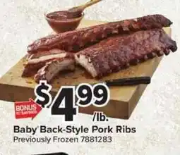 Giant Food Baby Back-Style Pork Ribs offer