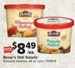 Giant Food Reser's Deli Salads offer