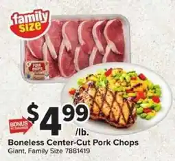 Giant Food Boneless Center-Cut Pork Chops offer