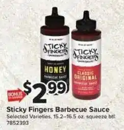 Giant Food Sticky Fingers Barbecue Sauce offer