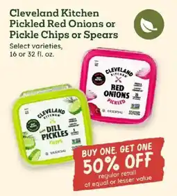 Sprouts Farmers Market Cleveland Kitchen Pickled Red Onions or Pickle Chips or Spears offer