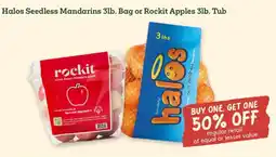 Sprouts Farmers Market Halos Seedless Mandarins or Rockit Apples offer