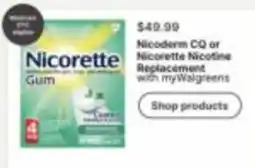 Walgreens Nicorette Nicotine Replacement offer