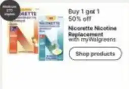 Walgreens Nicorette Nicotine Replacement offer