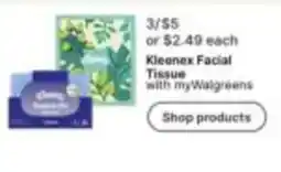 Walgreens Kleenex Facial Tissue offer
