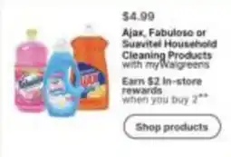 Walgreens Ajax, Fabuloso or Suavitel Household Cleaning Products offer