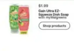 Walgreens Gain Ultra EZ-Squeeze Dish Soap offer