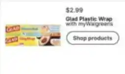 Walgreens Glad Plastic Wrap with myWalgreens offer