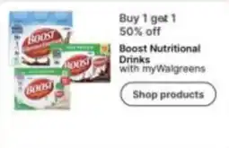 Walgreens Boost Nutritional Drinks offer